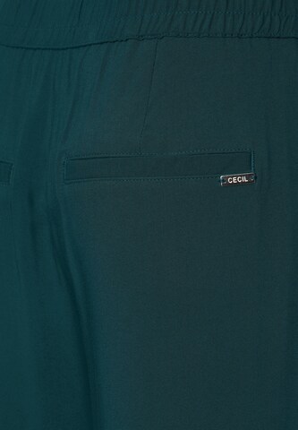 CECIL Široke hlačnice Hlače 'Neele' | zelena barva