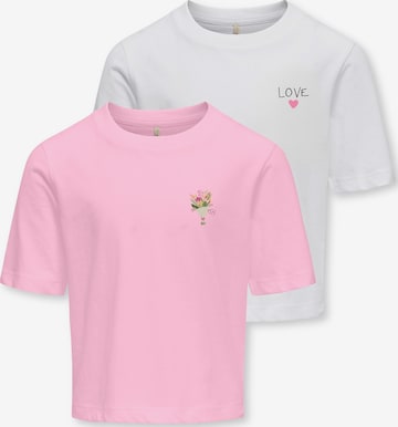 ONLY GIRLS Paita 'KOGREX FLOWER' värissä vaaleanpunainen: etupuoli