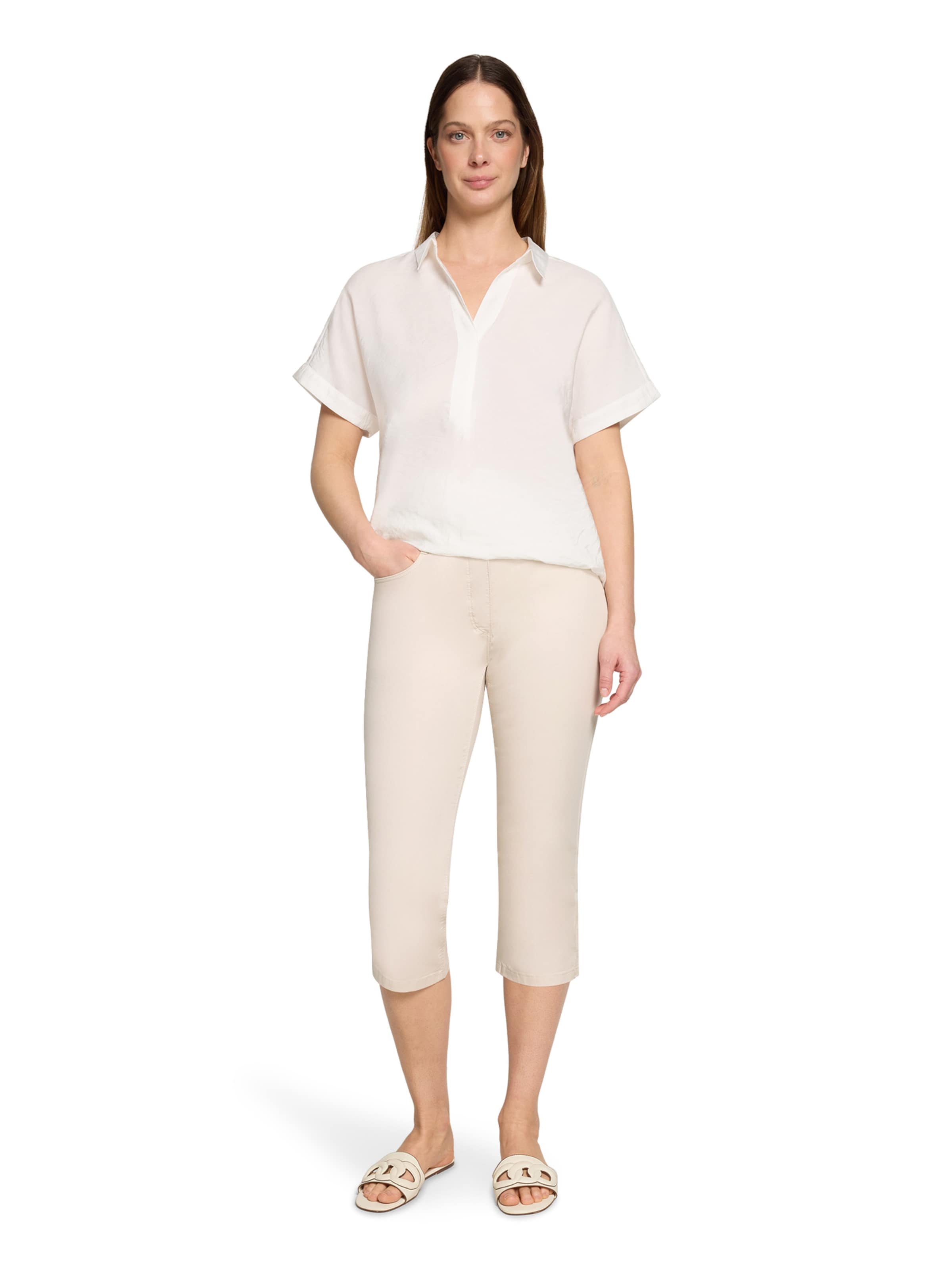 Betty Barclay Slimfit Jeans in Beige: voorkant