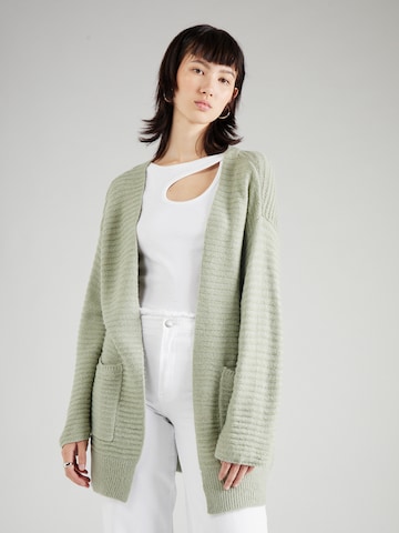 ABOUT YOU Knit Cardigan 'Theodora' in Green: front