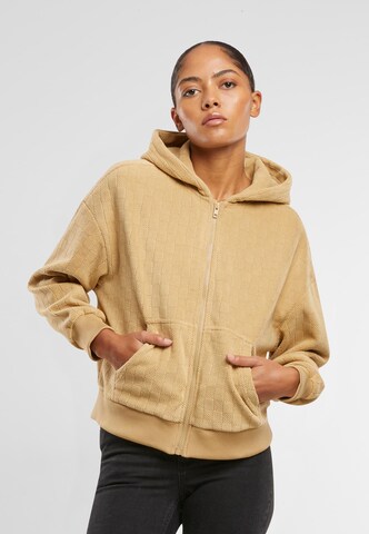 Giacca di felpa di Urban Classics in beige: frontale
