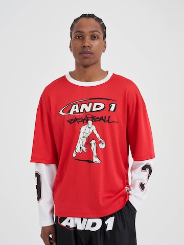 AND1 Shirt in Rot: Vorderseite