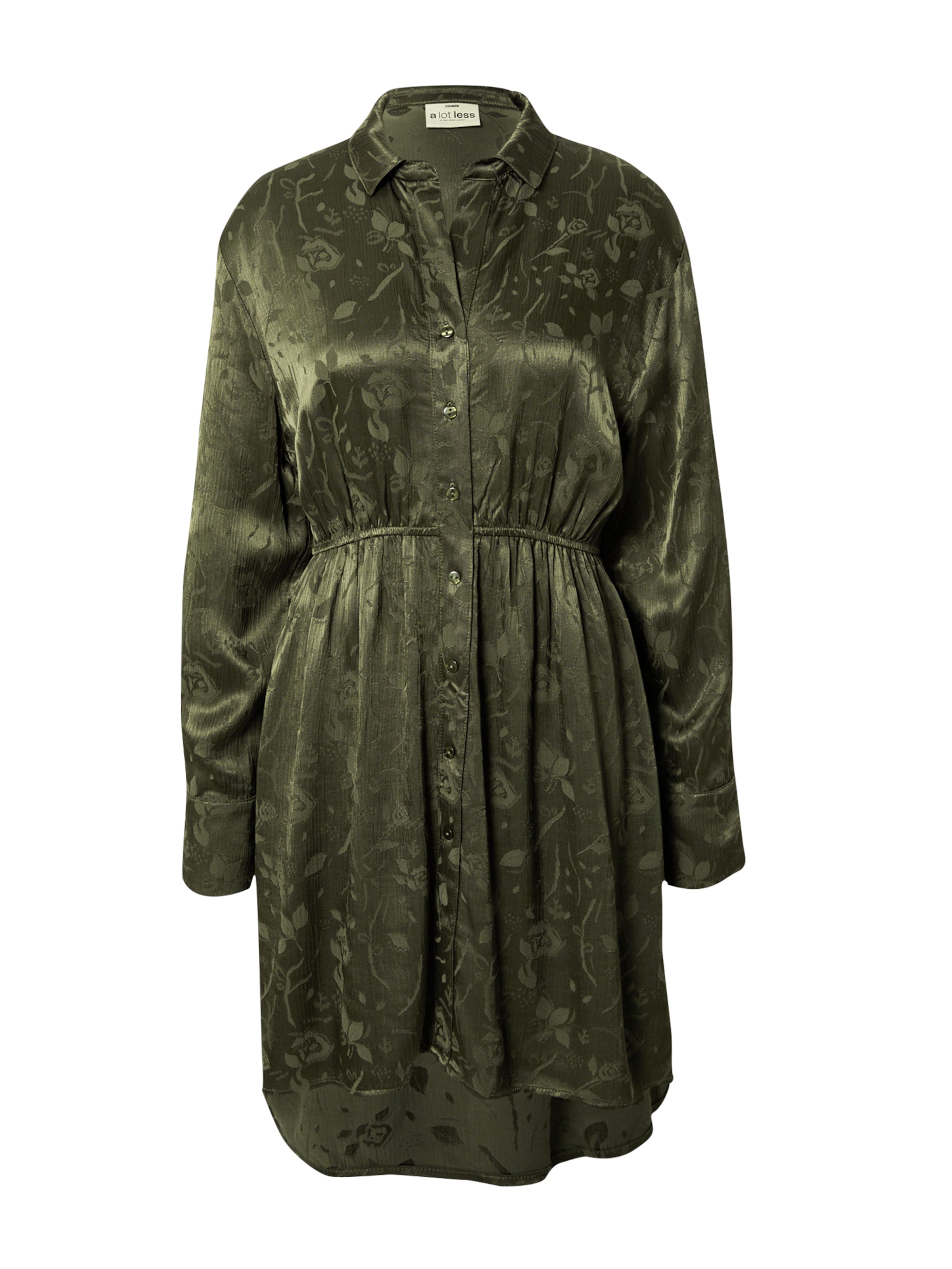 A LOT LESS Платье-рубашка 'Mona' в Зеленый: спереди