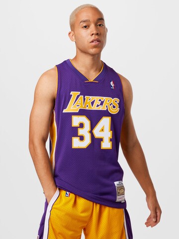 Mitchell & Ness Μπλουζάκι 'LA LAKERS - NBA SWINGMAN' σε λιλά: μπροστά