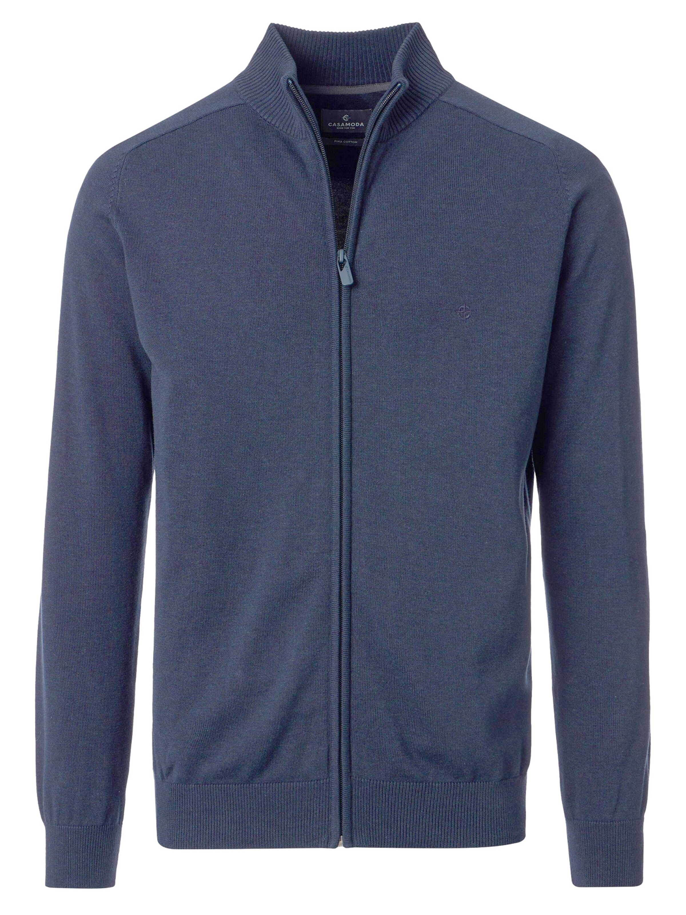 CASAMODA Knit Cardigan in Blue: front