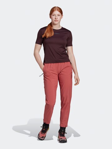 ADIDAS TERREX Functioneel shirt 'Multi' in Rood