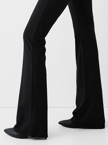 Bershka Flared Trousers in Black