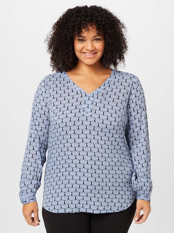 Camicia da donna 'SIDA' di KAFFE CURVE in blu: frontale