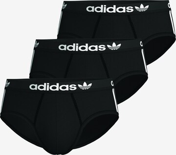 Slip ' Comfort Flex Cotton 3 Stripes ' ADIDAS ORIGINALS en noir : devant