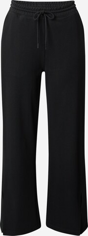 CONVERSE Szeroka nogawka Spodnie 'Chuck' w kolorze czarny: przód