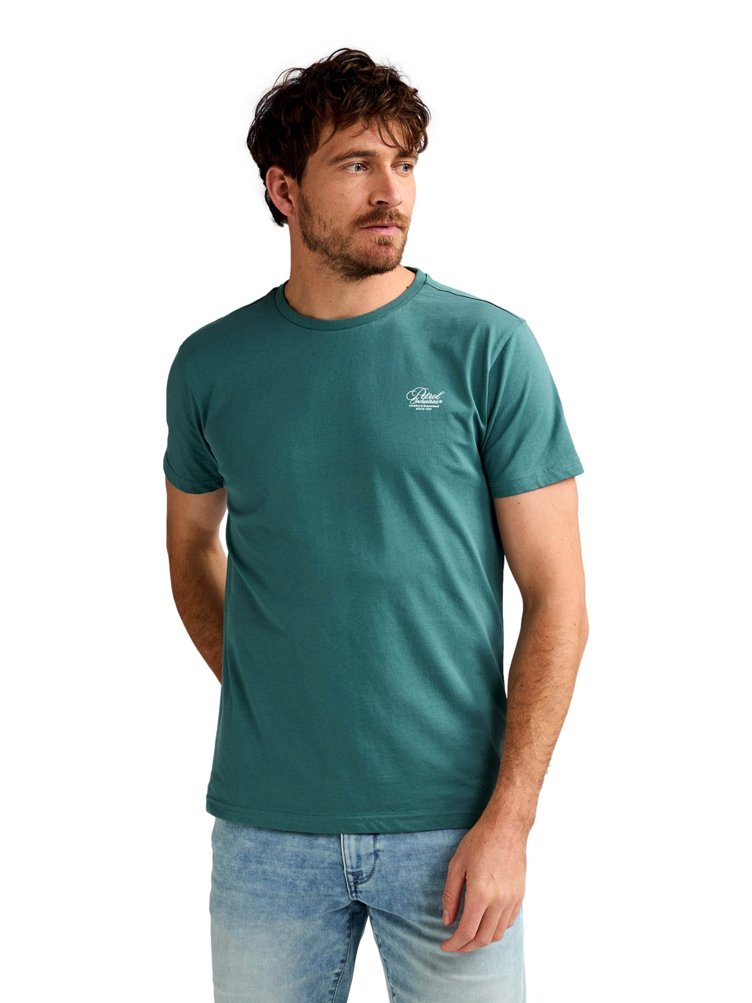 T-Shirt Petrol Industries en vert : devant