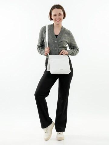 Borsa a spalla ' E&N Beatrix ' di Emily & Noah in bianco: frontale