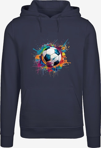 Pull-over 'Bunte Fußball Grafik' F4NT4STIC en bleu : devant
