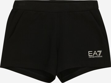 EA7 Emporio Armani Regular Shorts in Schwarz: predná strana