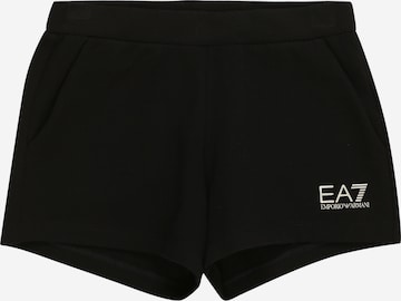 regular Pantaloni di EA7 Emporio Armani in nero: frontale