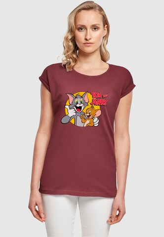ABSOLUTE CULT Shirt 'Tom and Jerry - Thumbs Up' in Red: front