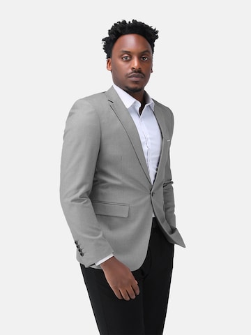 YOUTHUP Slim fit Suit Jacket 'Prägung' in Grey: front
