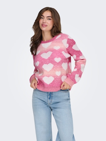 Pull-over 'ONLAIDA' ONLY en violet : devant
