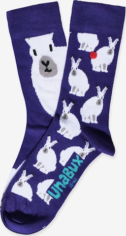 UNABUX Socks in Blue: front