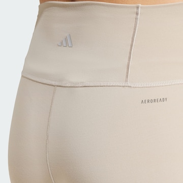 ADIDAS PERFORMANCE Skinny Workout Pants 'All Me' in Beige