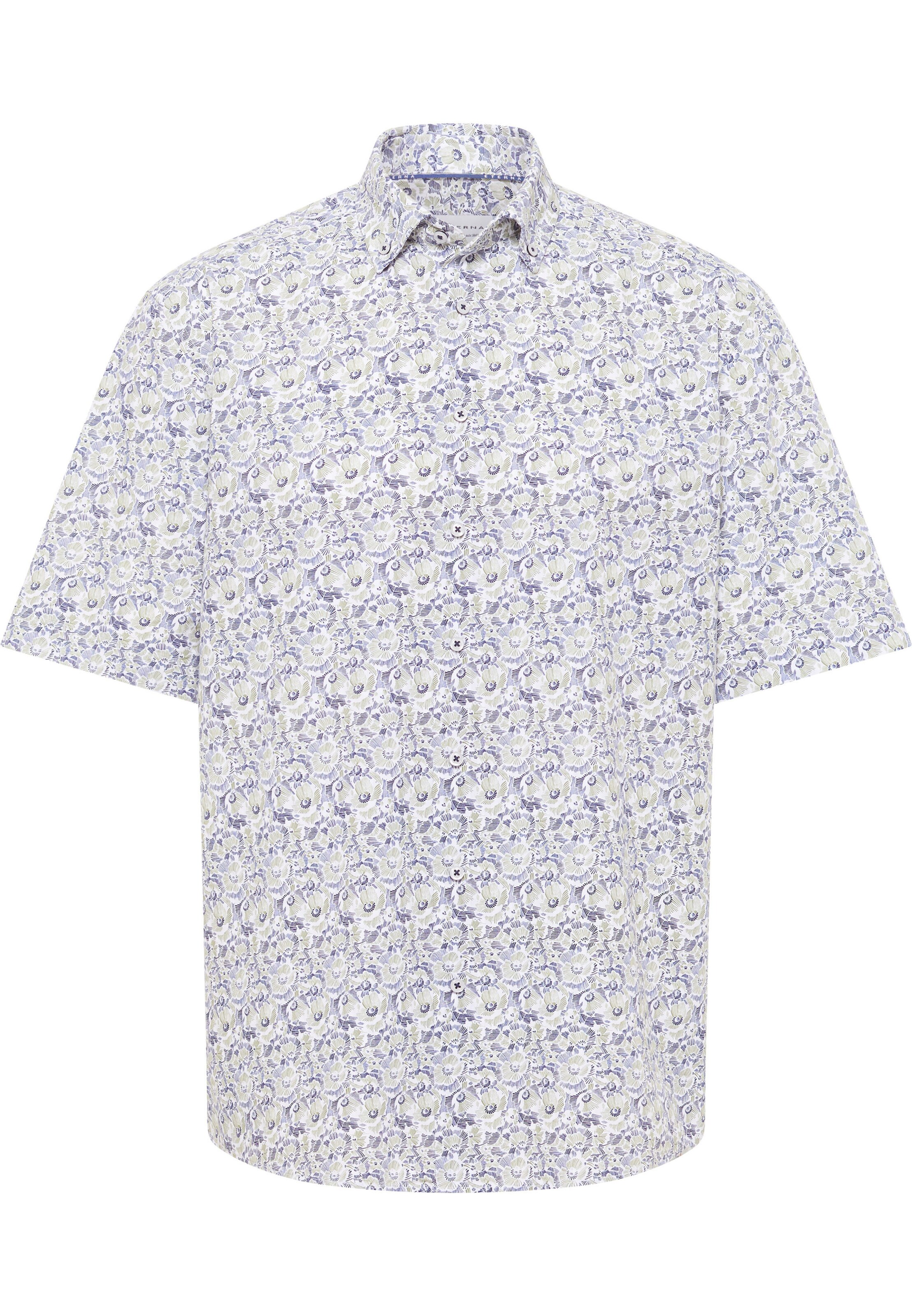 ETERNA Regular fit Overhemd in Blauw: voorkant