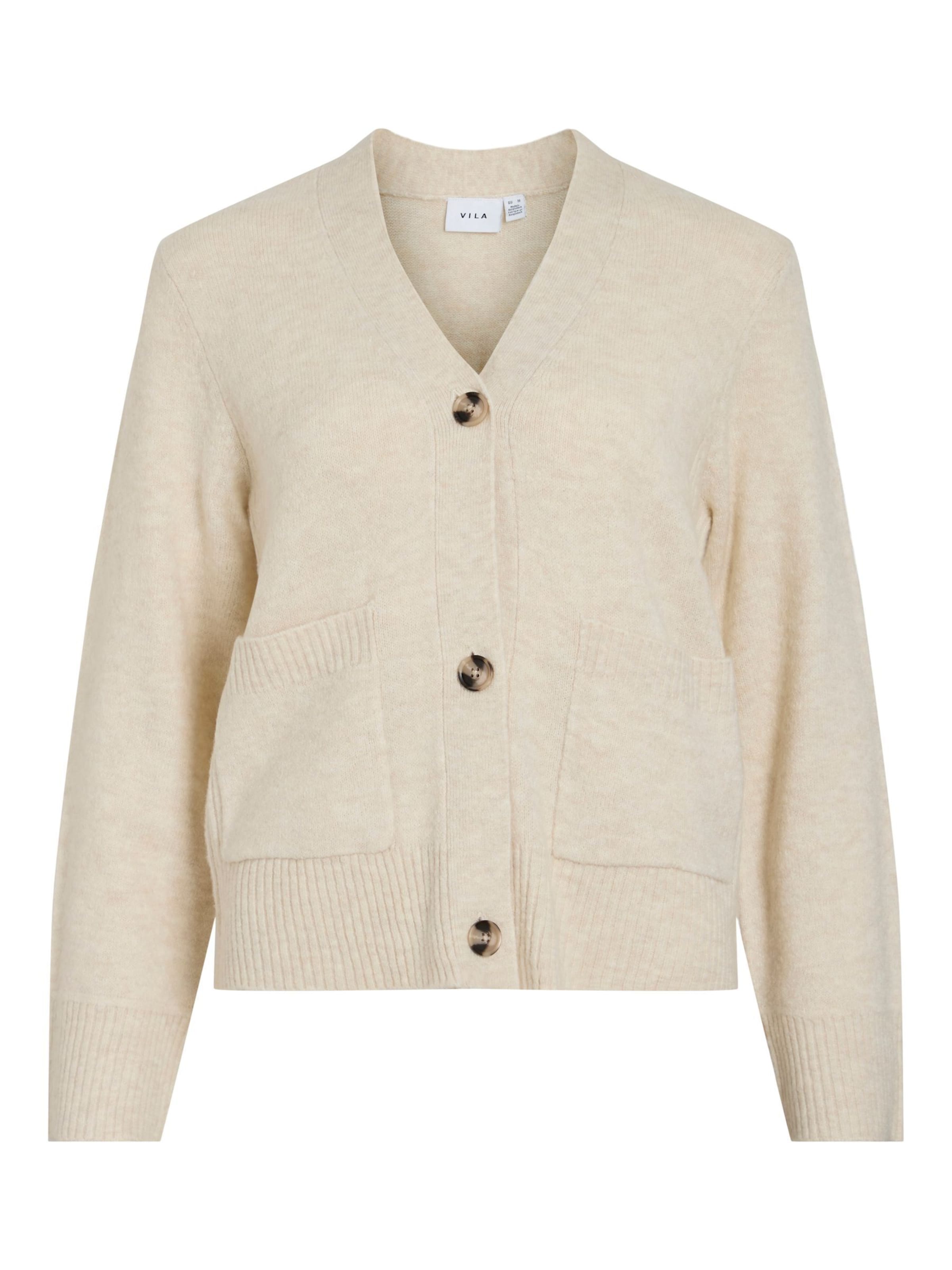 VILA Strickjacke in beige, Produktansicht