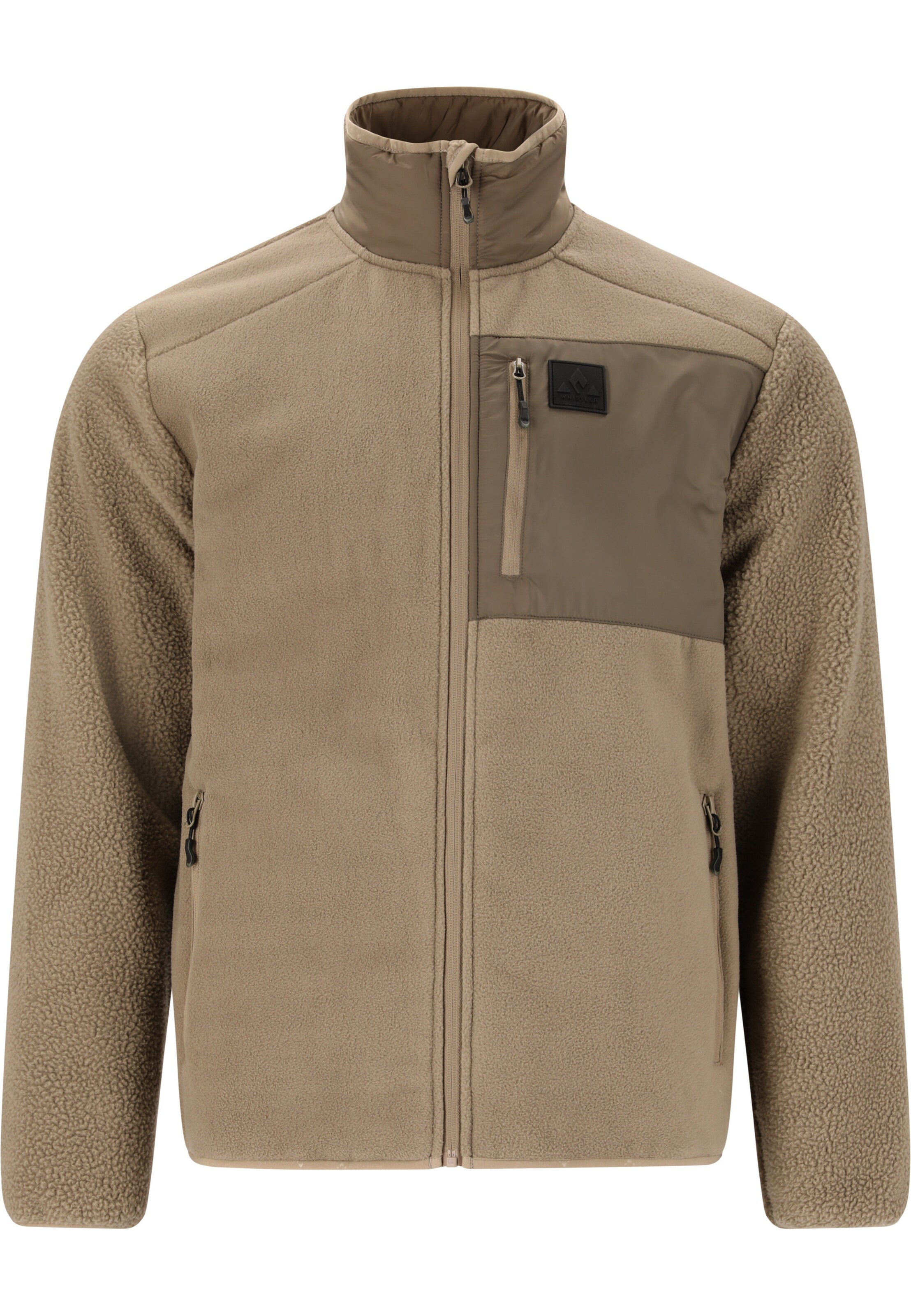 Whistler Athletic Fleece Jacket 'Makaley' in Brown: front