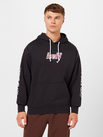 LEVI'S ® Regular fit Sweatshirt 'Relaxed Graphic Hoodie' i svart: framsida