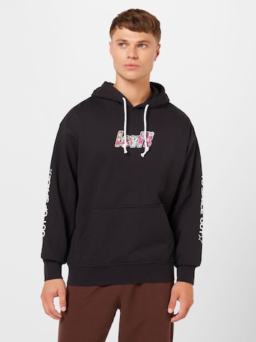 LEVI'S ® Regular fit Sweatshirt 'Relaxed Graphic Hoodie' in Black: front