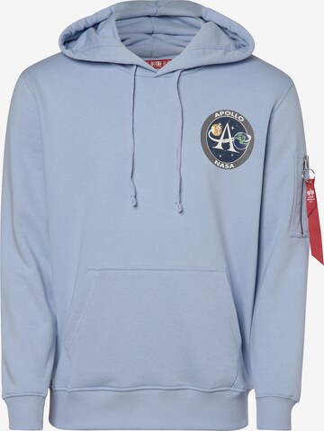 Sweat-shirt ALPHA INDUSTRIES en bleu : devant