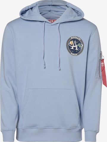 ALPHA INDUSTRIES Суичър в синьо: отпред