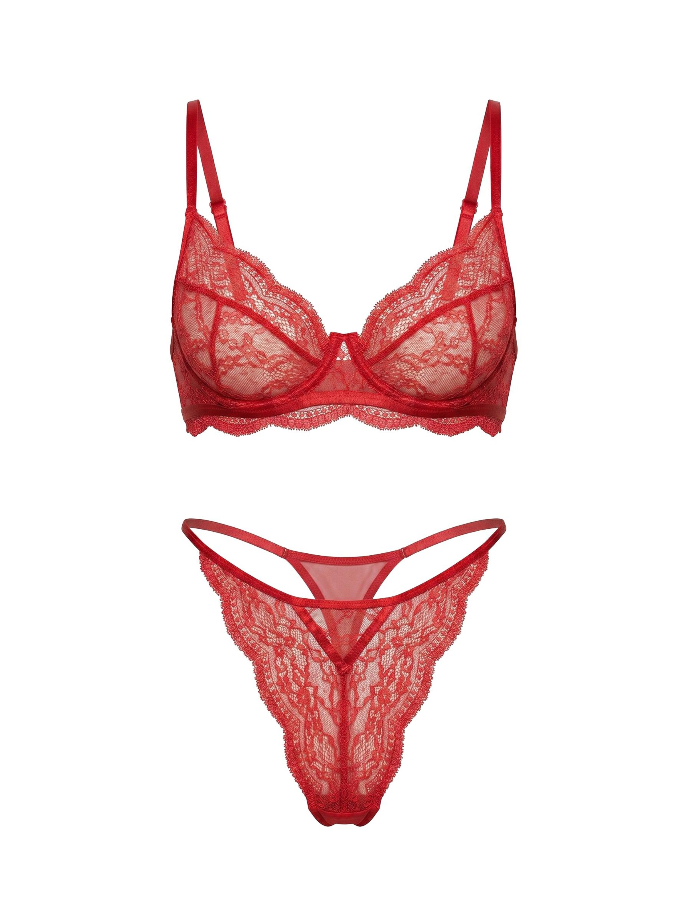 Balconcino Set di biancheria 'Magia Rossa' di L.BEV in rosso: frontale