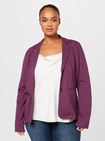 ONLY Carmakoma Blazer 'GOLDTRASH' in Purple: front