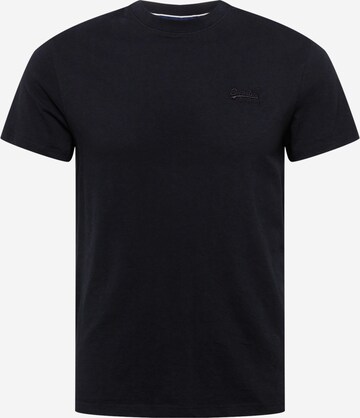 T-Shirt Superdry en noir : devant