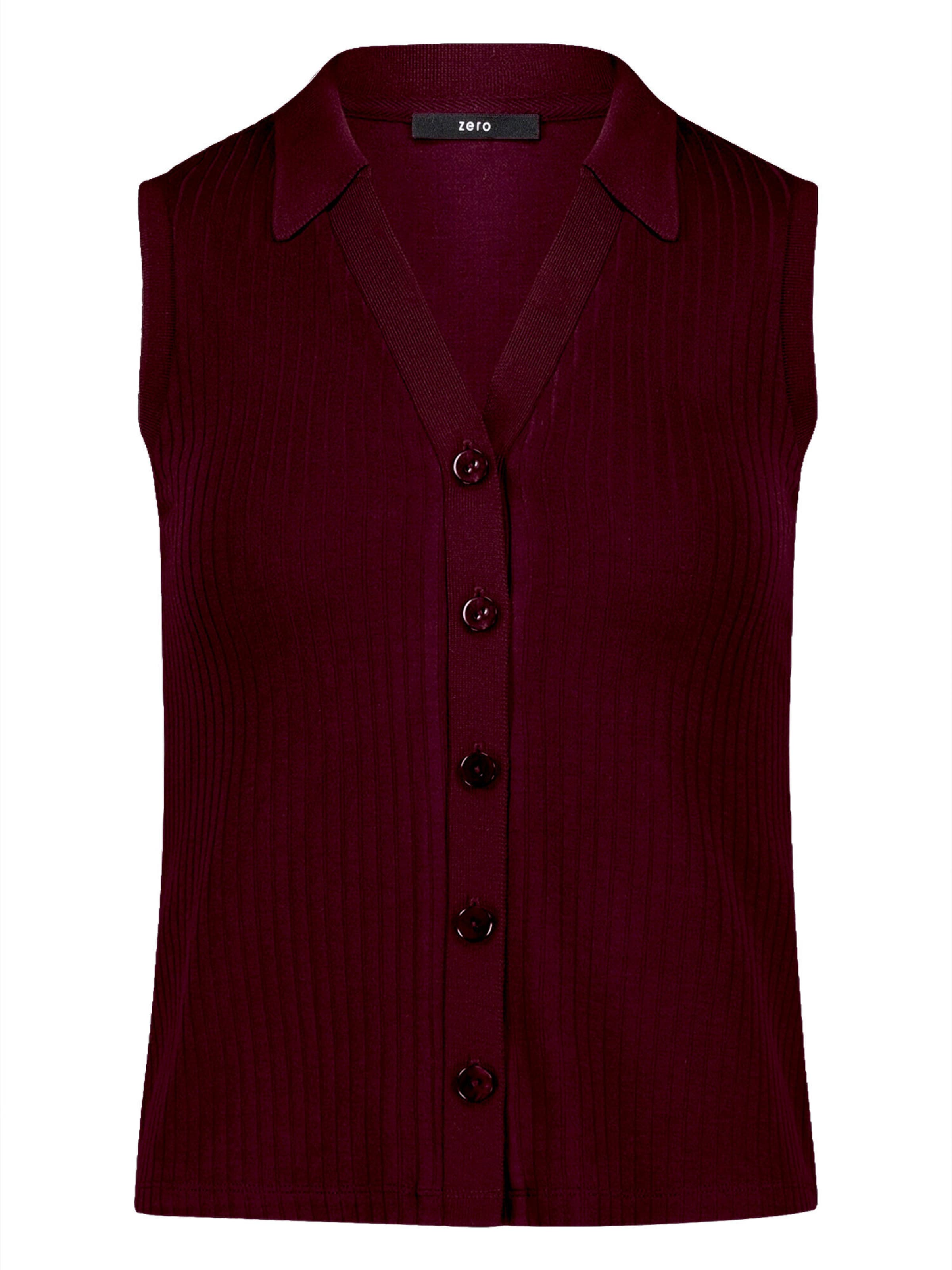 Gilet in maglia di zero in lilla: frontale