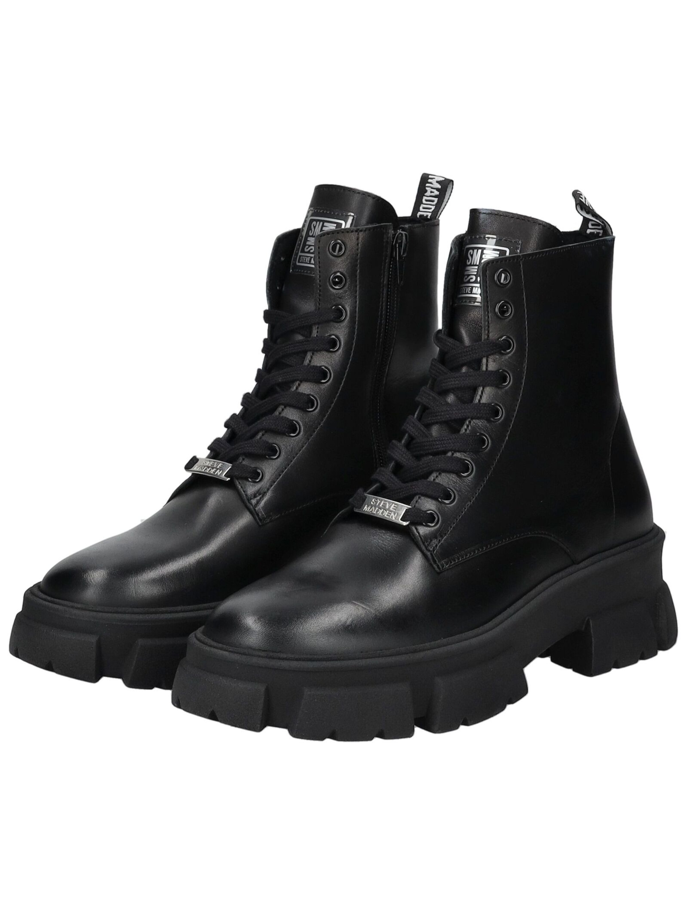 STEVE MADDEN Schnürboots in Schwarz