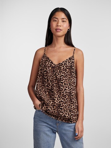 PIECES Top 'Nya' in Brown: front