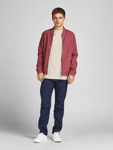 JACK & JONES Úzky strih Tričko - Béžová