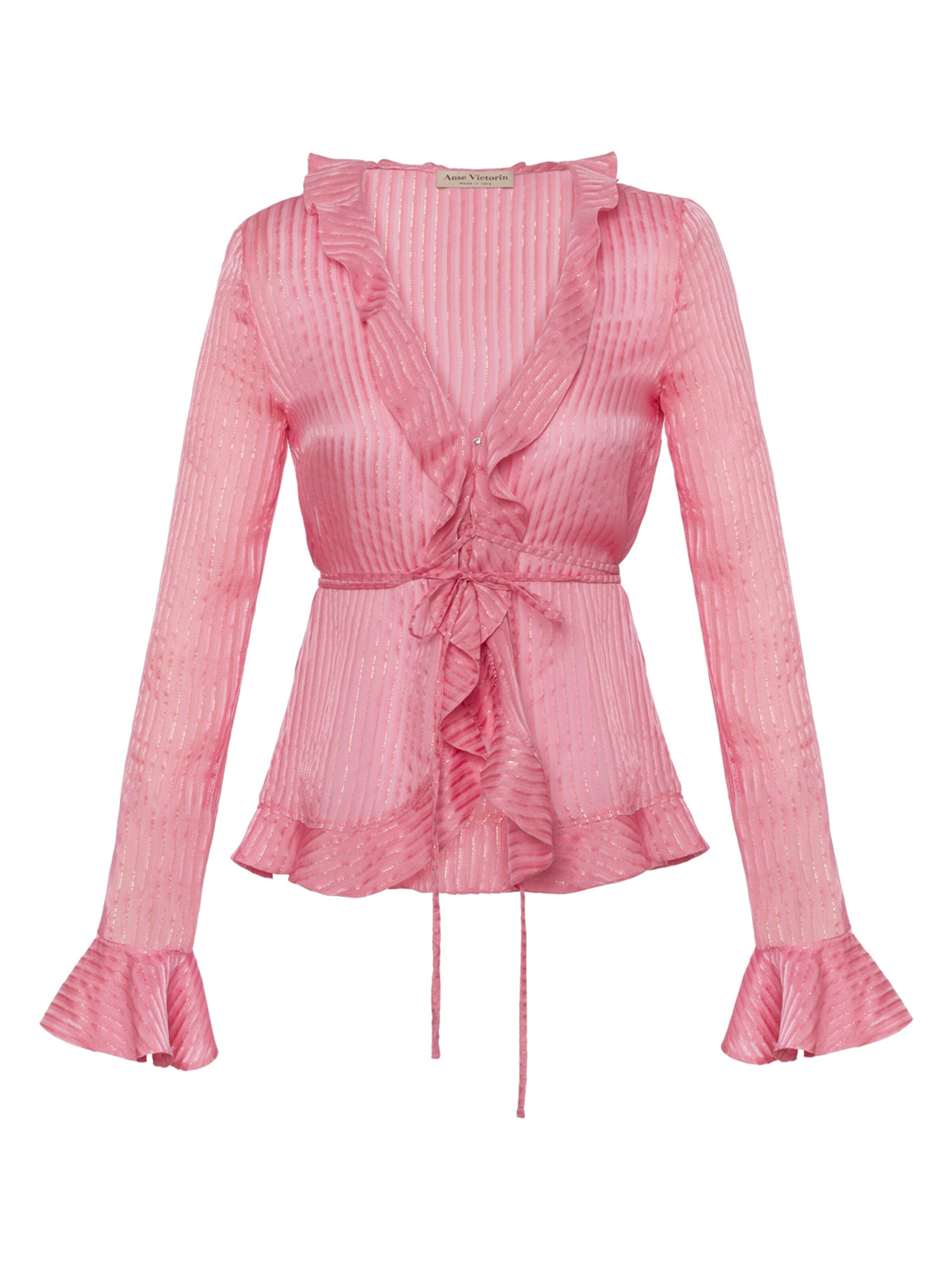 Anse Victorin Blouse 'Lily' in Pink: front