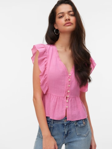 VERO MODA Bluse 'VMVido' i pink: forside