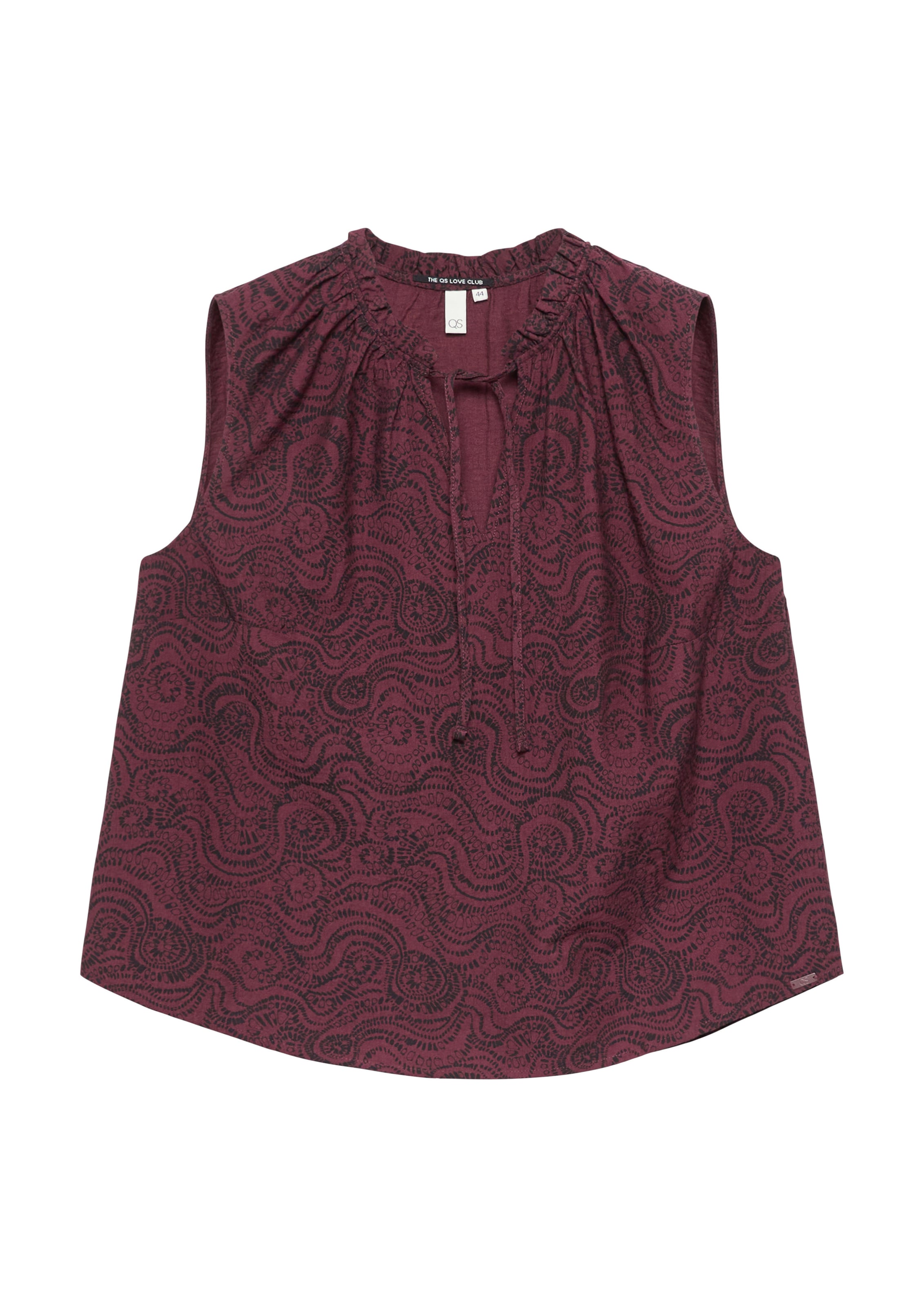 QS Blouse in Rood: voorkant