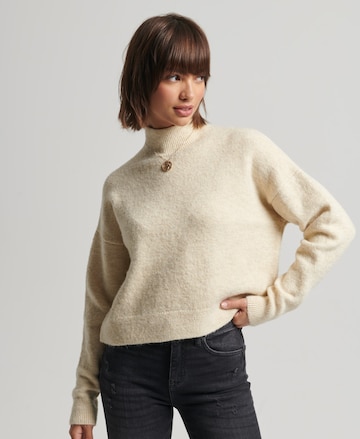 Superdry Sweater 'Vintage Essential' in Beige: front