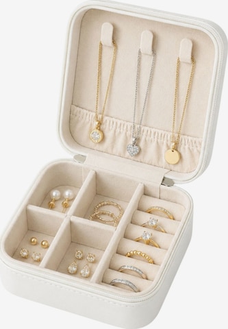 Boîte à bijoux 'Square Travel Jewelry Box - White' UNIQ Beauty en blanc : devant