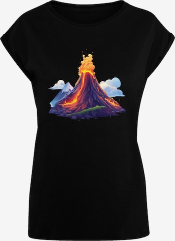 F4NT4STIC Shirt 'Vulkanausbruch' in Zwart: voorkant