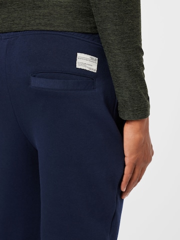 !Solid Tapered Trousers in Blue