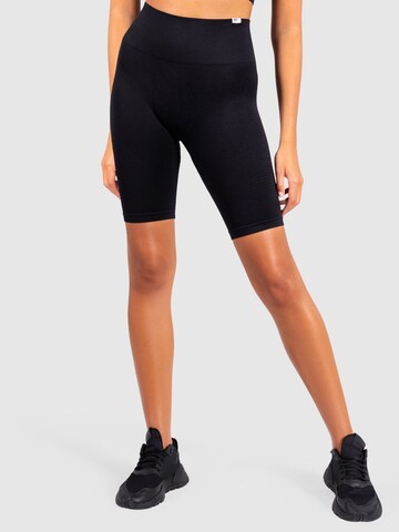 Smilodox Skinny Workout Pants 'Bloom' in Black: front