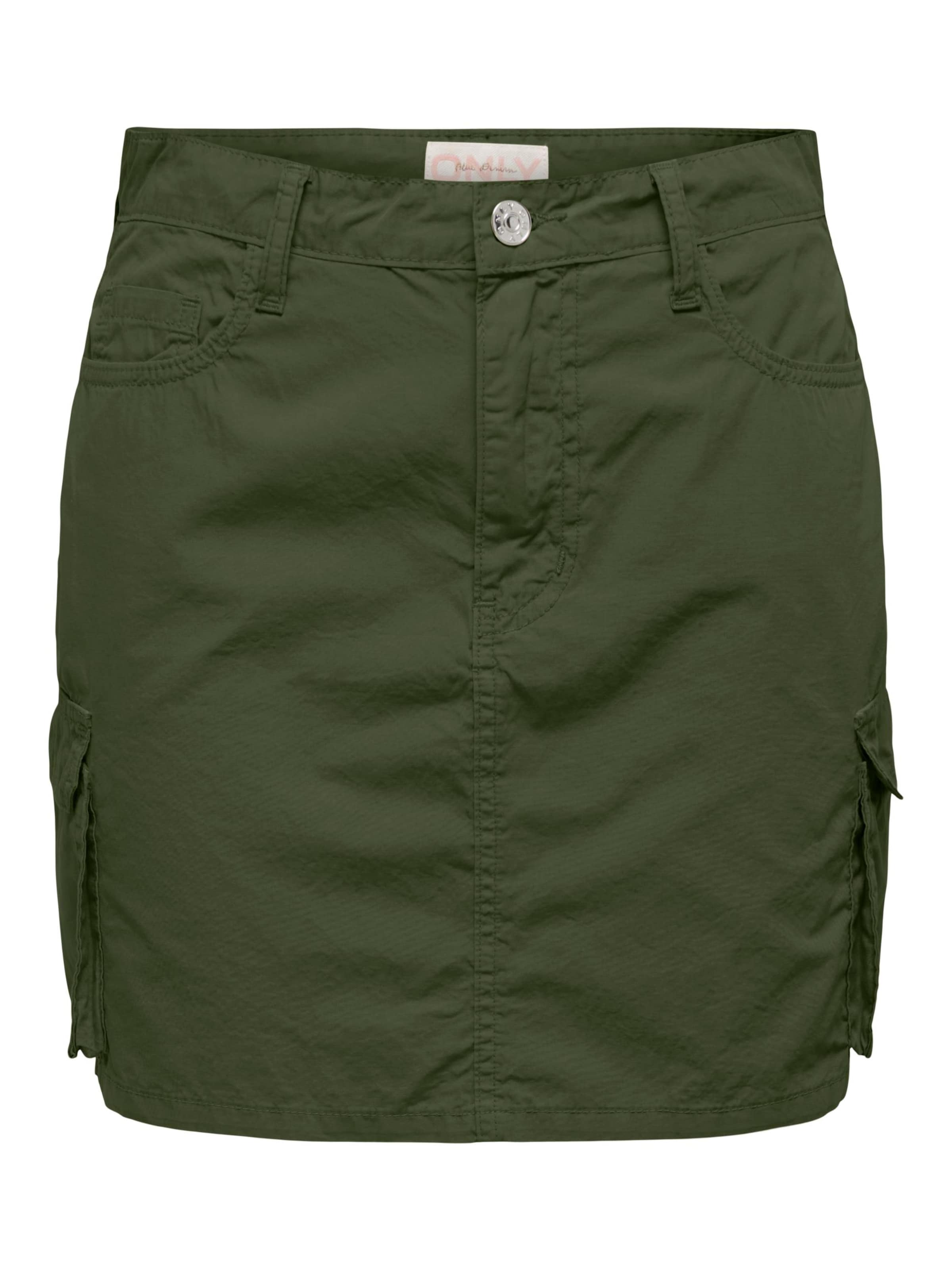 zaļš ONLY Svārki 'Nika': no priekšpuses