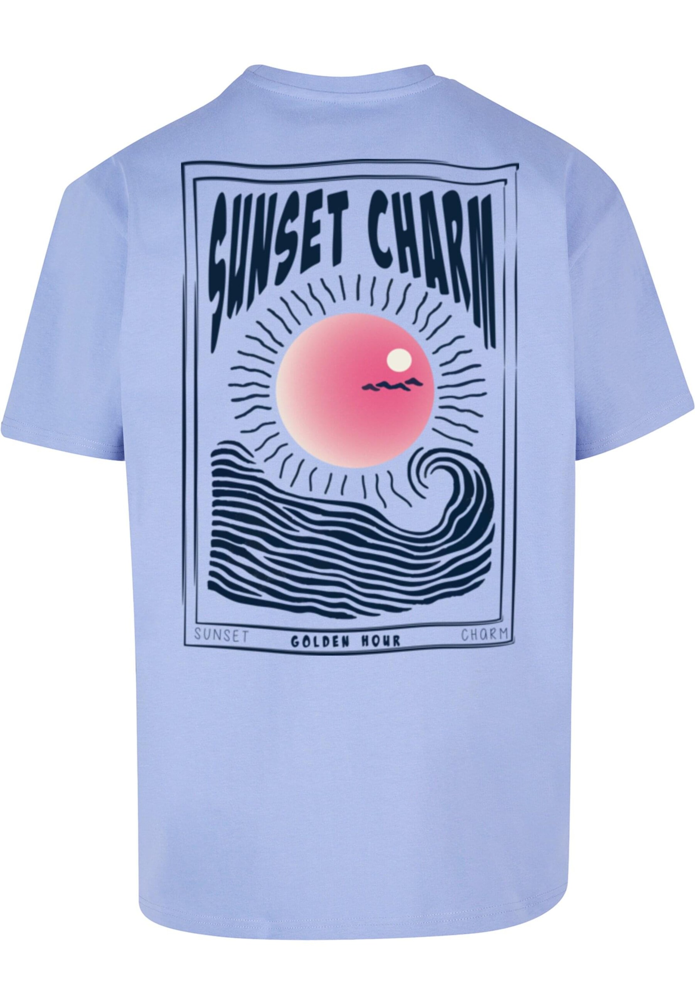 T-Shirt 'Sunset Charm' Merchcode en violet