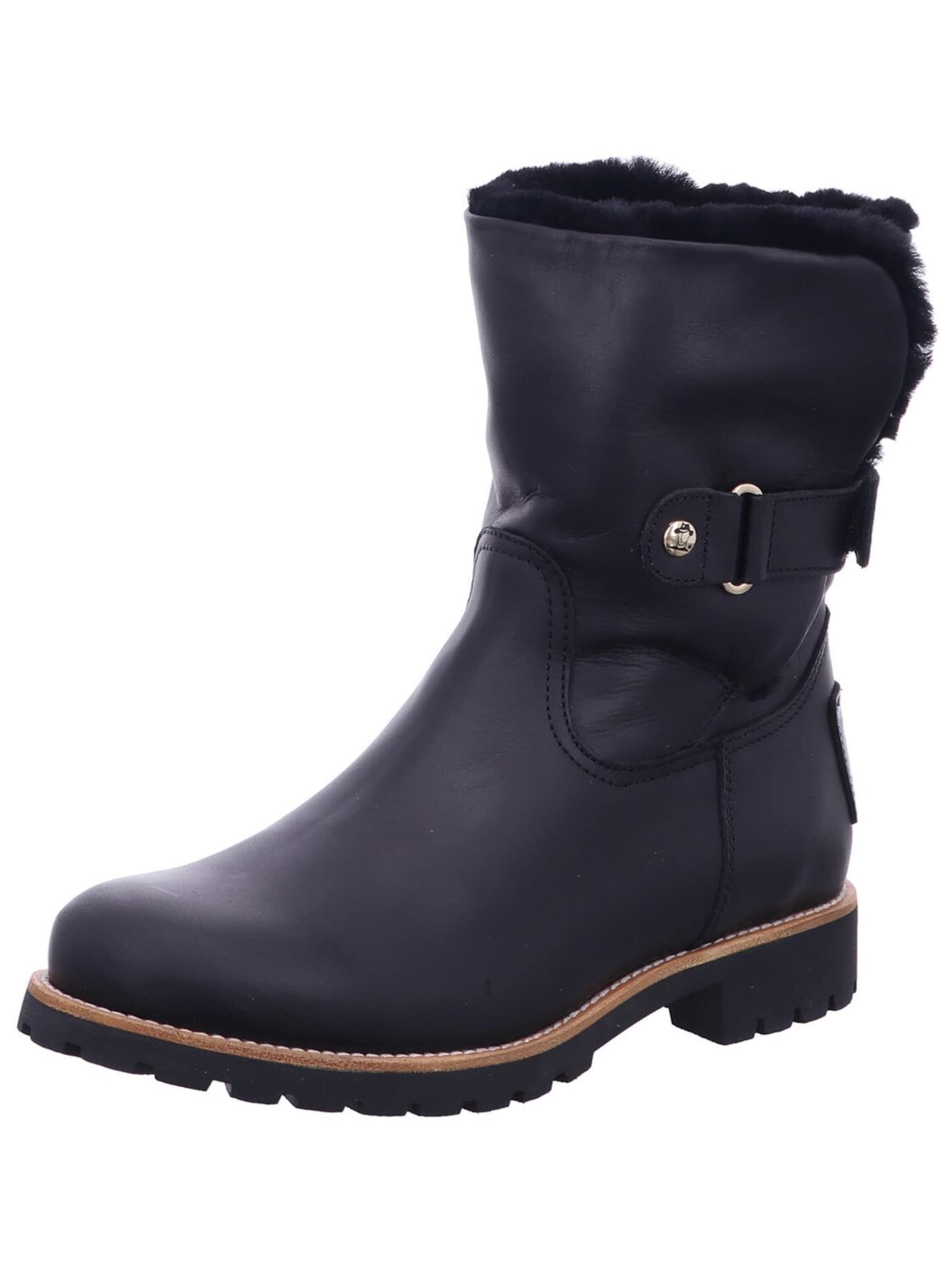 Boots 'Keilstiefelette Damen Felia Igloo Trav B2 Glattleder in schwarz' PANAMA JACK en noir : devant