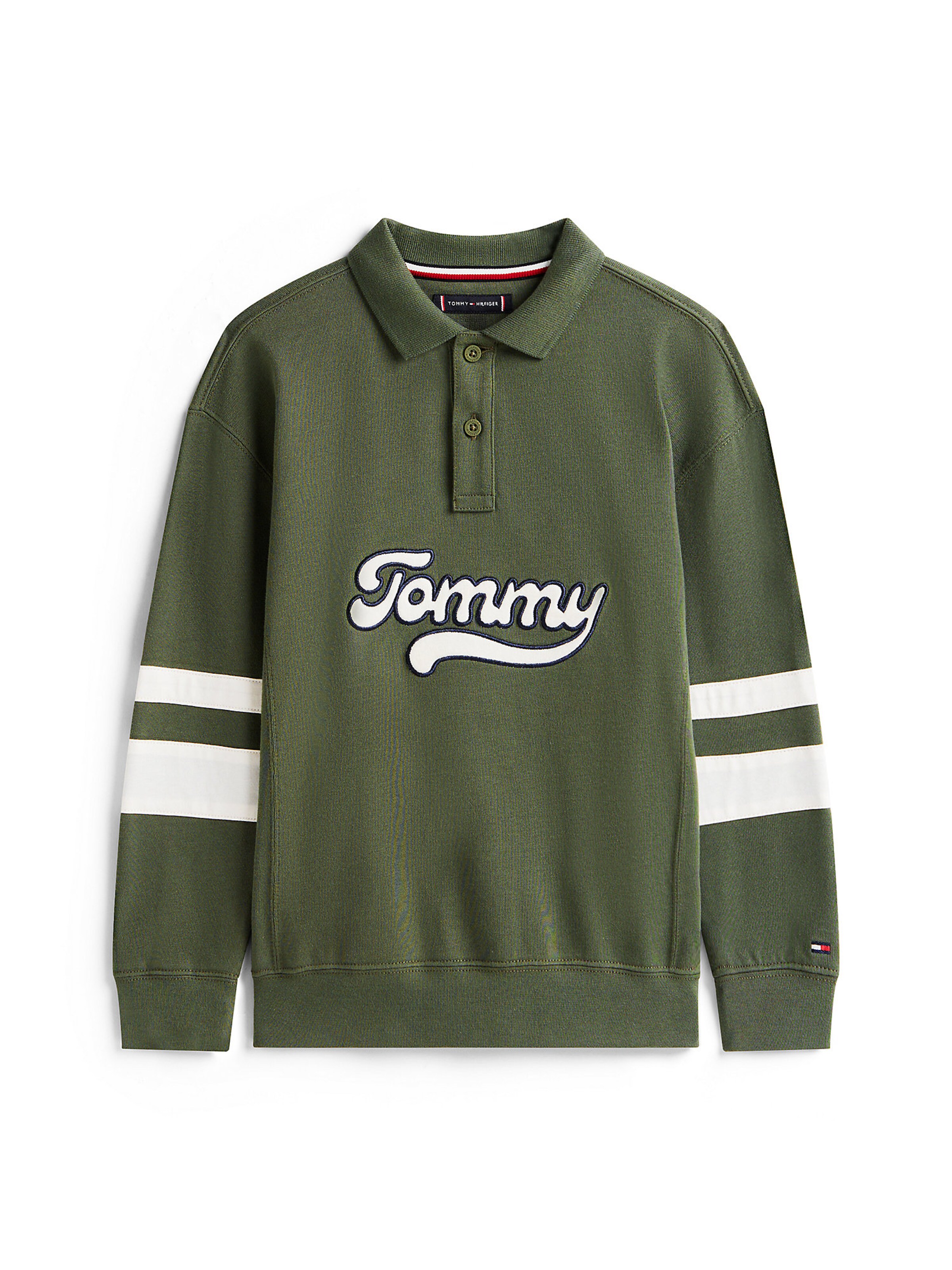 TOMMY HILFIGER Poloshirt 'Varsity' in Grün: Vorderseite